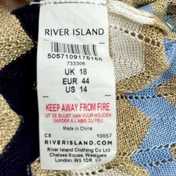 NWT River Island sleeveless knit max dress with chevron pattern. - Picture 11 of 14